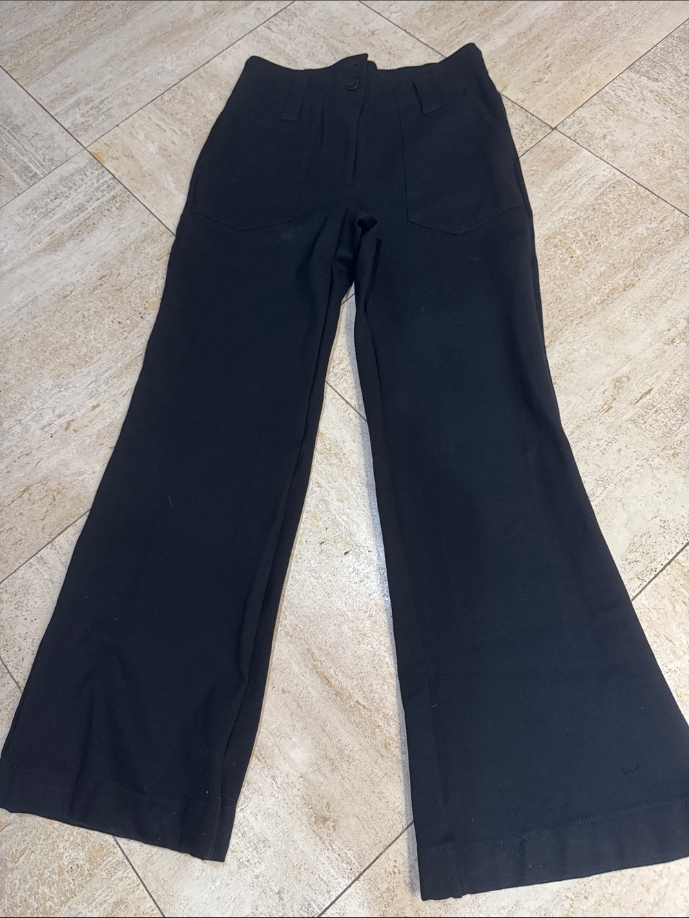 Anthropologie Black Wide-Leg Trousers - Picture 2 of 11